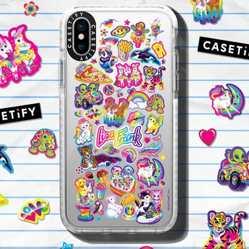 Lisa Frank x Casetify iPhone 8 Plus Glitter Case